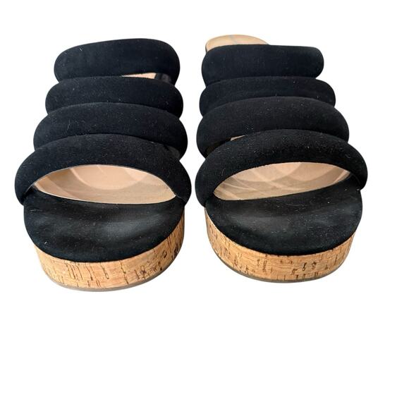 Sam Edelman Yuki Suede Espadrille Wedge Sandals Black Size 7.5M - Picture 5 of 13